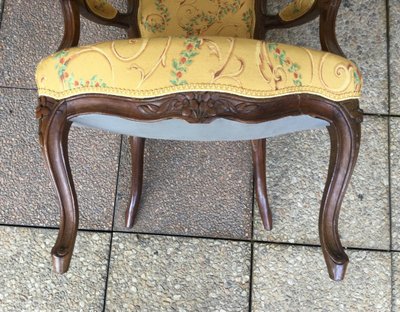 Pair of Louis XV armchairs, 18th century