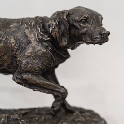 Sculpture - Chien Épagneul Français Fabio N°2 , Pierre - Jules Mêne (1810-1879) - Bronze