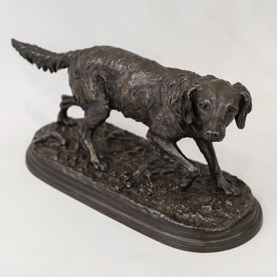 Sculpture - Chien Épagneul Français Fabio N°2 , Pierre - Jules Mêne (1810-1879) - Bronze