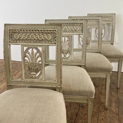 Set of 6 Directoire style chairs