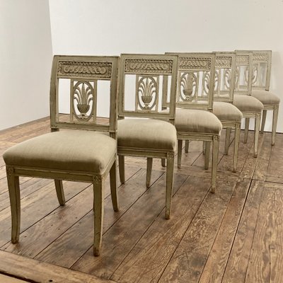 Set of 6 Directoire style chairs