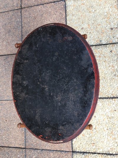 Restoration period painted sheet metal tray