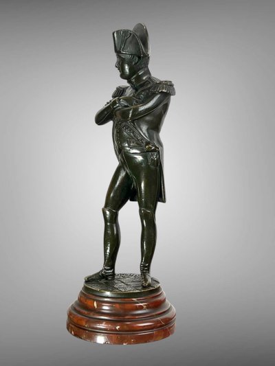 ALTE BRONZE AUS DEM 19. JAHRHUNDERT, SIGNIERT VON ÉMILE GUILLEMIN (1841-1907), STEHENDER NAPOLEON