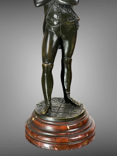 ANCIENT BRONZE FROM THE 19TH CENTURY SIGNED BY ÉMILE GUILLEMIN (1841-1907) NAPOLEON STANDING