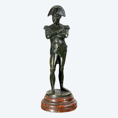 ALTE BRONZE AUS DEM 19. JAHRHUNDERT, SIGNIERT VON ÉMILE GUILLEMIN (1841-1907), STEHENDER NAPOLEON