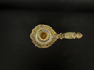 Bougeoir De Style Impérial En émail Cloisonné Et Bronze Doré