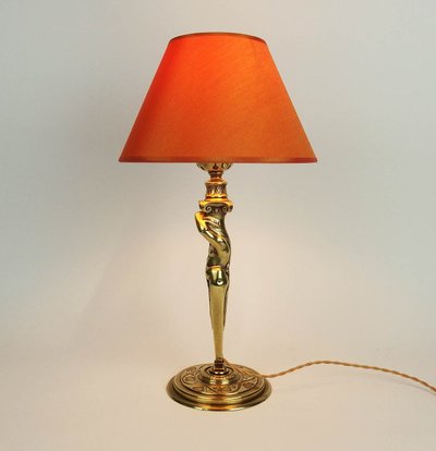 Paar bronzene "Atlantische" Lampen