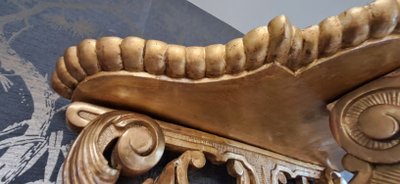 45x55 gilded wood wall console