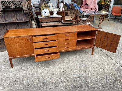 Credenza scandinava in teak circa 1960 198 cm