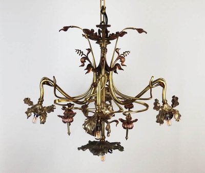 Lustre floral Art Nouveau