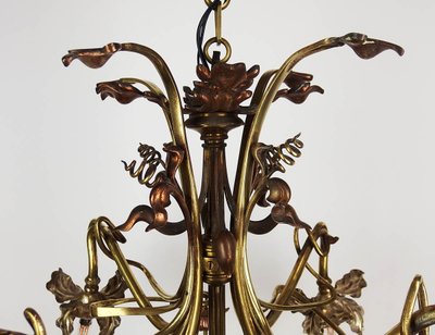 Lampadario floreale Art Nouveau