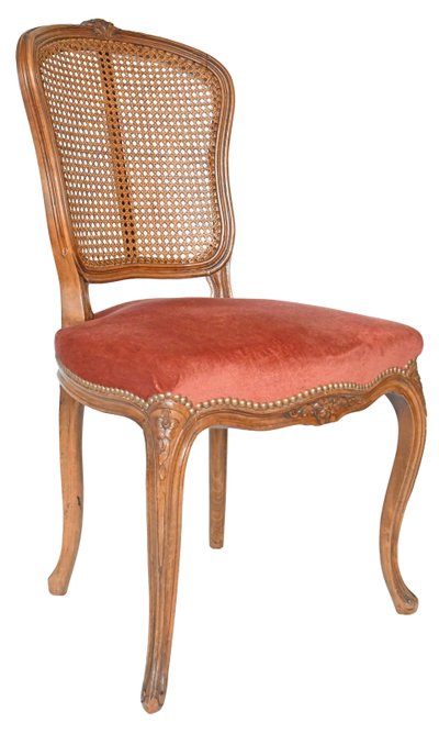 Set of 10 Louis XV style chairs with caned backs