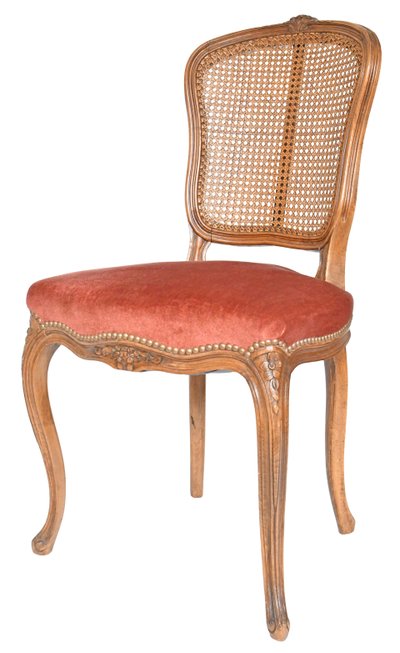 Set of 10 Louis XV style chairs with caned backs