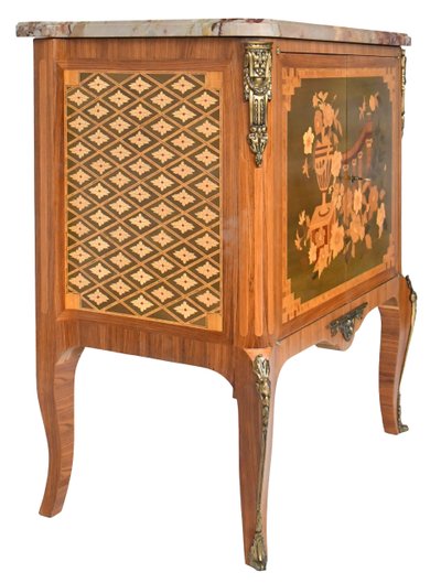 Transition style marquetry sideboard