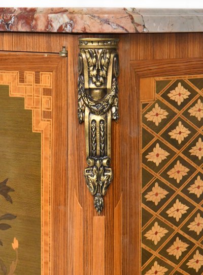 Transition style marquetry sideboard