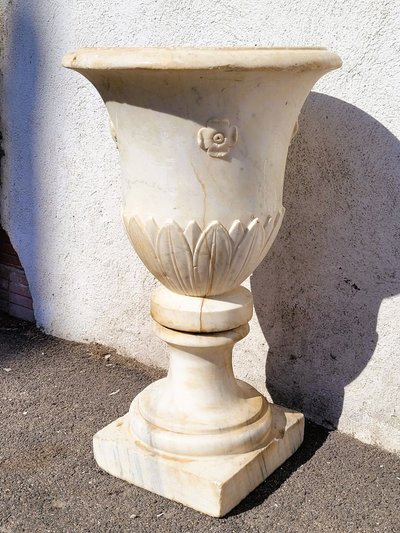 Vase "medicis" En Marbre, Fin XIXème Siècle