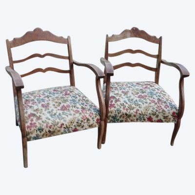 Bergere armchair set of 2