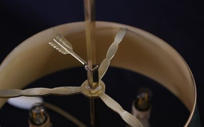 Gilded bronze desk lamp  late 19th century