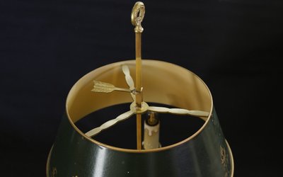 Bouillotte-Lampe aus vergoldeter Bronze aus dem späten 19. Jahrhundert