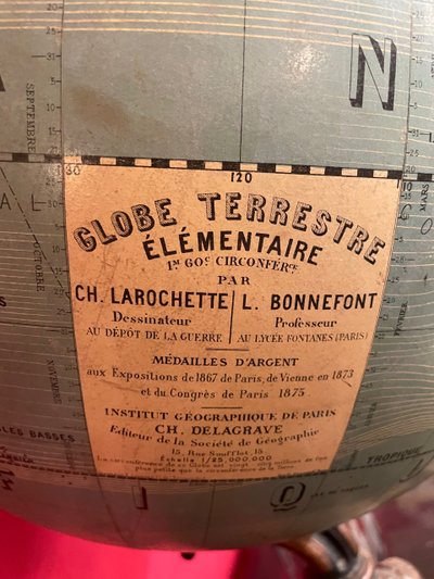 Large Globe by Larochette and Bonnefont circa 1910