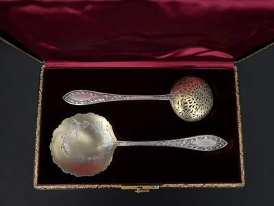 Set of Silver Gilt Spoons in a Luxurious Box