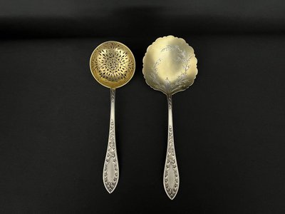 Set of Silver Gilt Spoons in a Luxurious Box