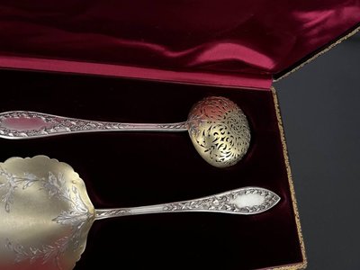 Set of Silver Gilt Spoons in a Luxurious Box