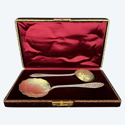 Set of Silver Gilt Spoons in a Luxurious Box