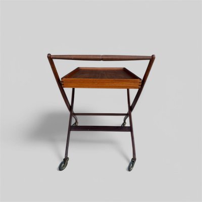 Vintage Danish Serving Trolley, Mid-Century Modern