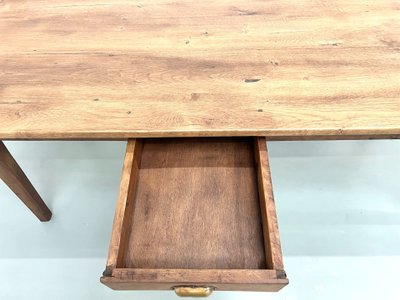 Solid oak and cherry farmhouse table