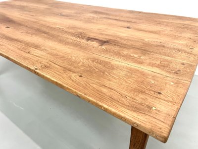 Solid oak and cherry farmhouse table