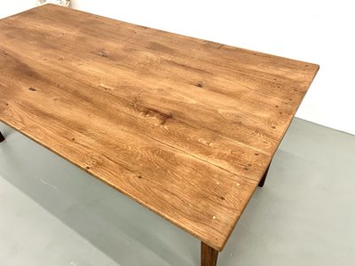 Solid oak and cherry farmhouse table