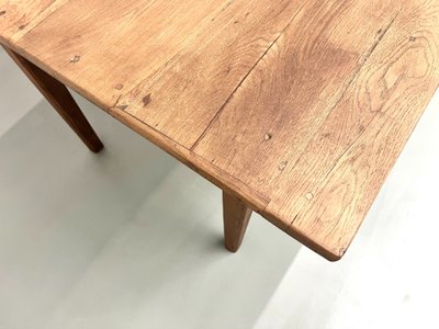 Solid oak and cherry farmhouse table