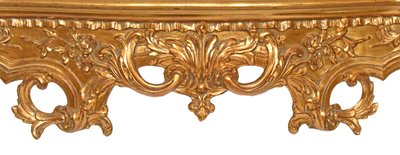 Console avec miroir en bois doré 