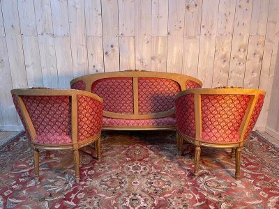 Lounge Lounge im Goldenen Holz im Louis XVI -Stil