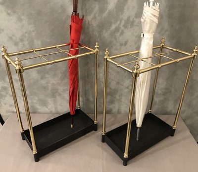 Pair of brass umbrella stands from the late 19th century