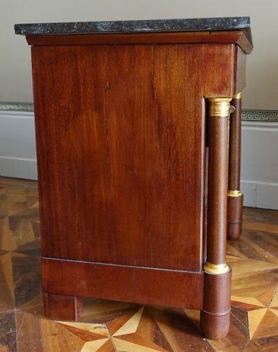 Empire children's chest of drawers, mahogany and gilt bronze - 85cm x 53cm x 76.5cm