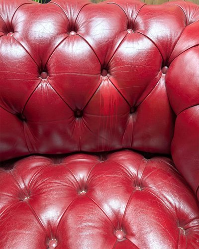 Rotes Chesterfield-Wohnzimmer