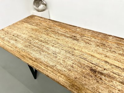 Travertine dining table, Italy, circa 1970