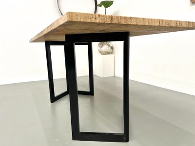 Travertine dining table, Italy, circa 1970