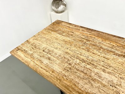 Travertine dining table, Italy, circa 1970