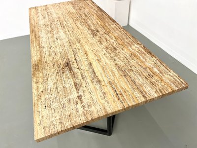 Travertine dining table, Italy, circa 1970