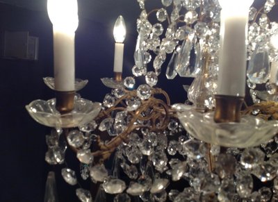 8-Light Tassel Chandelier, 1900s