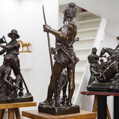 Sculpture - Le Chasseur Gaulois , Marcel Debut (1865-1933) - Bronze