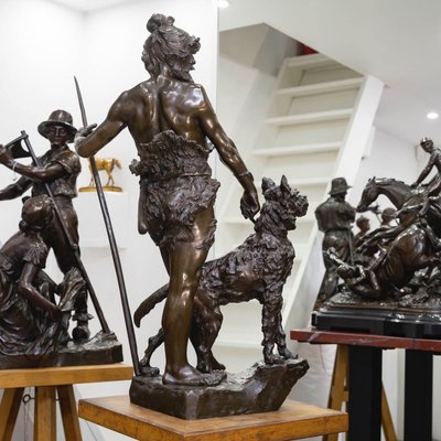 Sculpture - Le Chasseur Gaulois , Marcel Debut (1865-1933) - Bronze