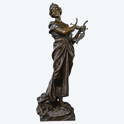 Sculpture - Sapho , Emmanuel Villanis (1858-1914) - Bronze