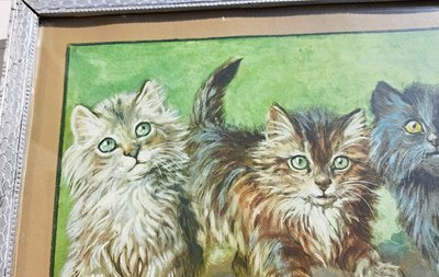 Fannie Moody's engraving of cats, 20th century