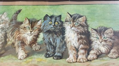 Fannie Moody's engraving of cats, 20th century