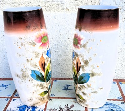 Paire de vases en opaline époque 19ème