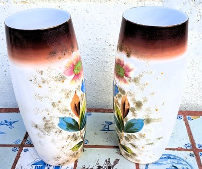 Paire de vases en opaline époque 19ème